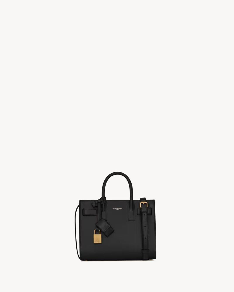 Saint Laurent Sac De Jour Shoulder Bag — Black Leather