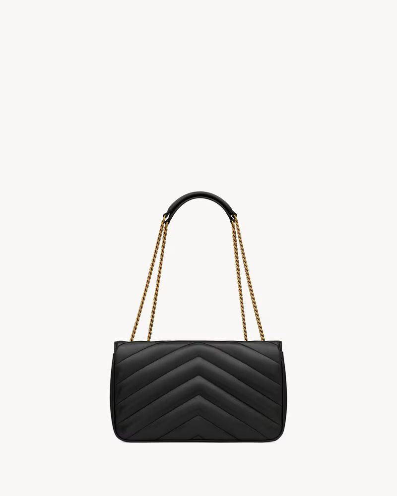 Saint Laurent Loulou Shoulder Bag — Black Leather