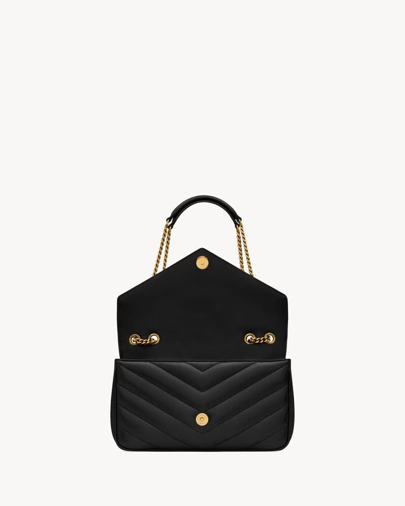 Saint Laurent Loulou Shoulder Bag — Black Leather