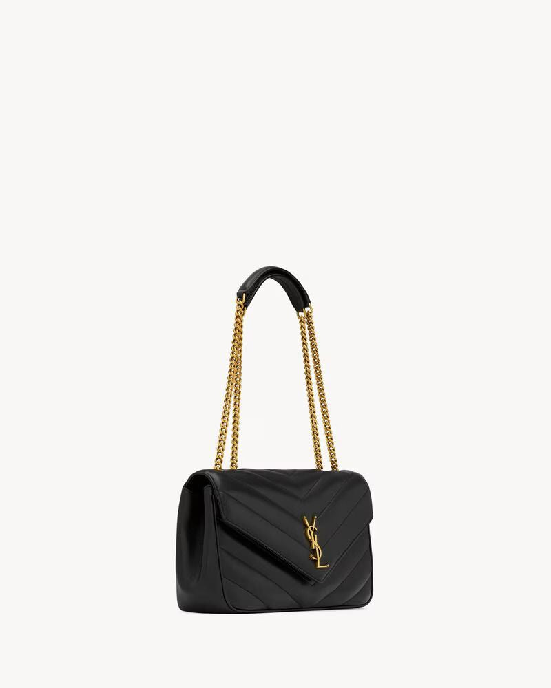 Saint Laurent Loulou Shoulder Bag — Black Leather