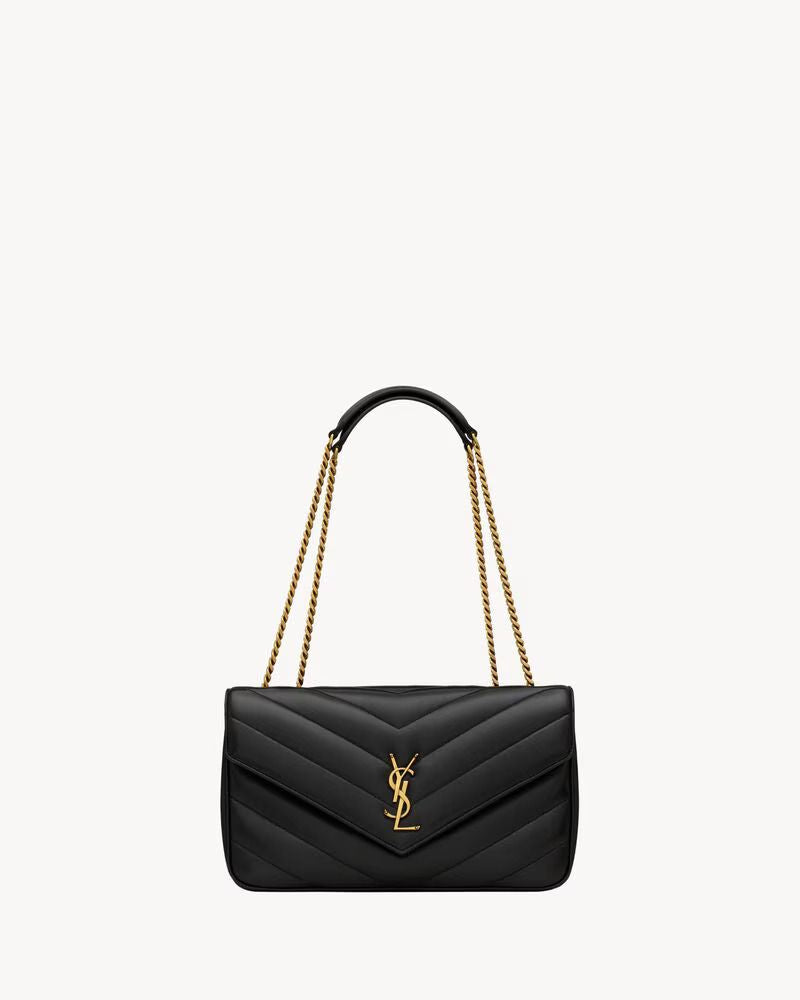 Saint Laurent Loulou Shoulder Bag — Black Leather