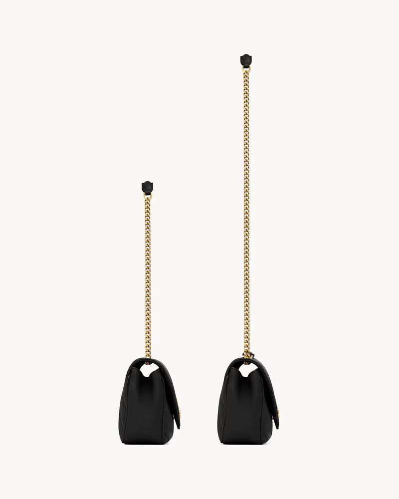 Saint Laurent Quilted Leather Shoulder Bag — Black