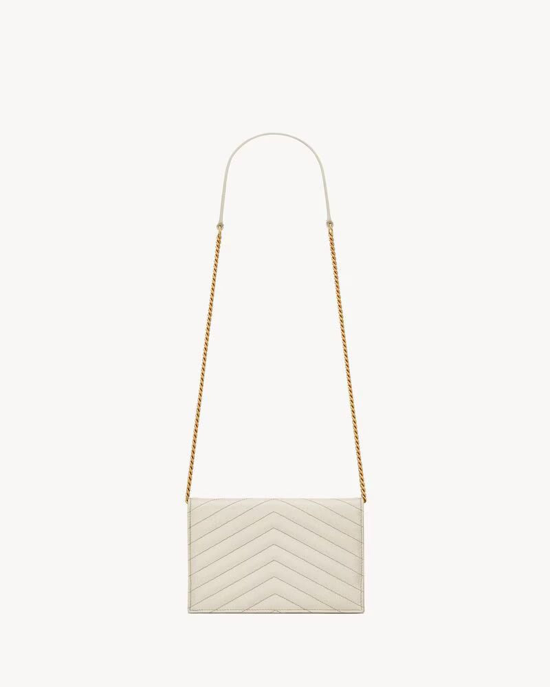 Saint Laurent Pocket Sl Shoulder Bag — Ivory Leather
