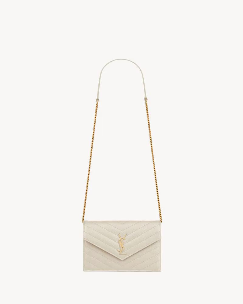 Saint Laurent Pocket Sl Shoulder Bag — Ivory Leather