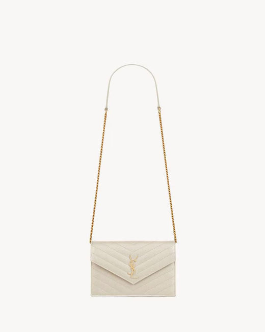 Saint Laurent Pocket Sl Shoulder Bag — Ivory Leather