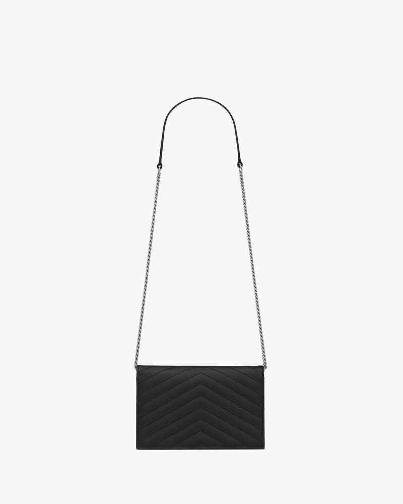 Saint Laurent Pocket Wallet — Black Leather