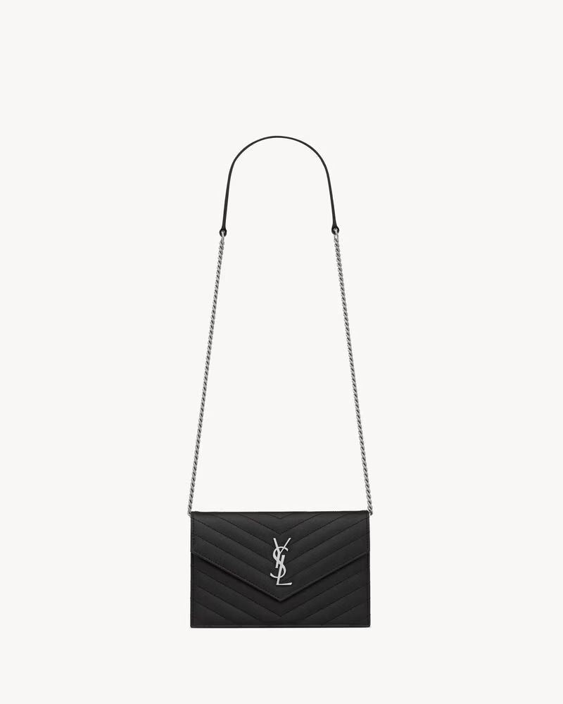 Saint Laurent Pocket Wallet — Black Leather