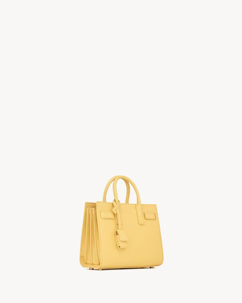 Saint Laurent Sl E26 Top Handle Bag — Yellow Leather