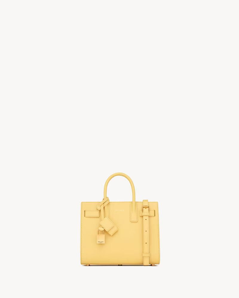 Saint Laurent Sl E26 Top Handle Bag — Yellow Leather
