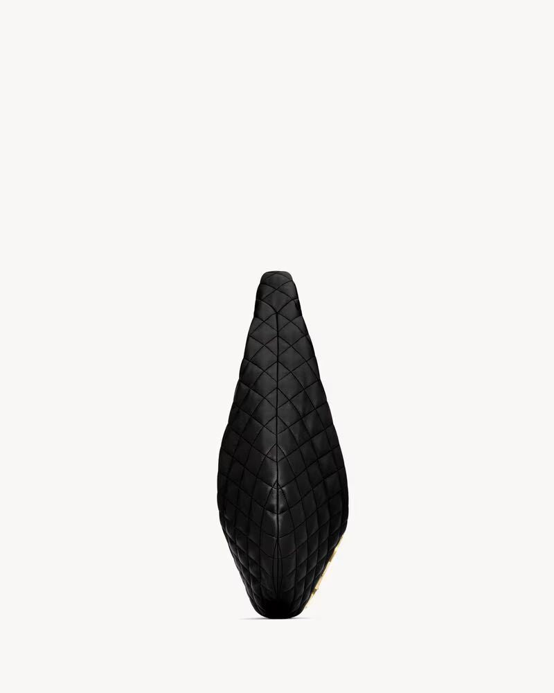 Saint Laurent Shoulder Bag — Black Quilted Leather