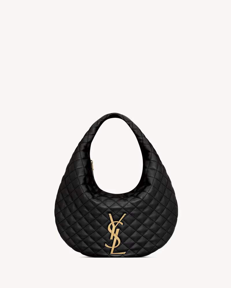 Saint Laurent Shoulder Bag — Black Quilted Leather