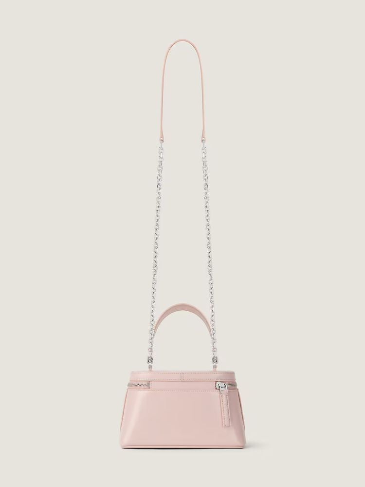 Givenchy Glazed Leather Top Handle Bag — Pink