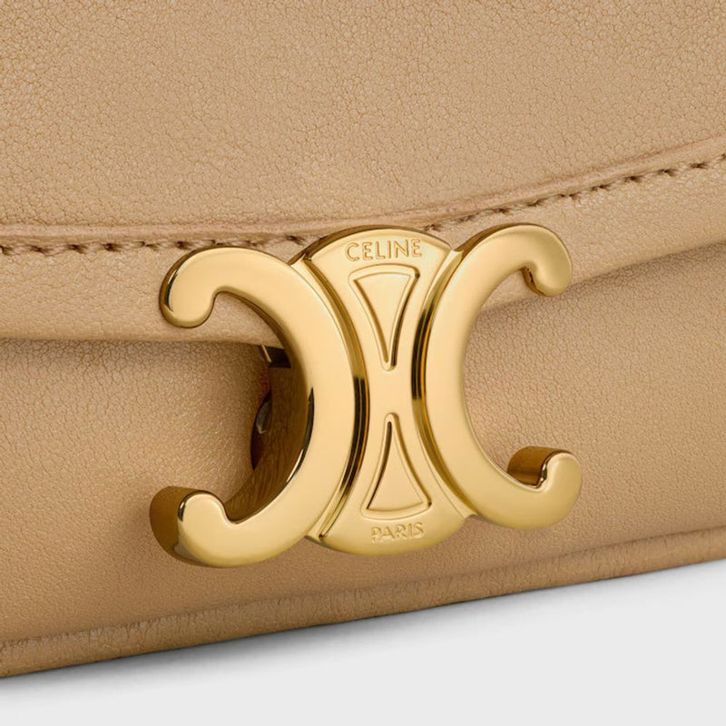 Celine Shoulder Bag — Beige Leather