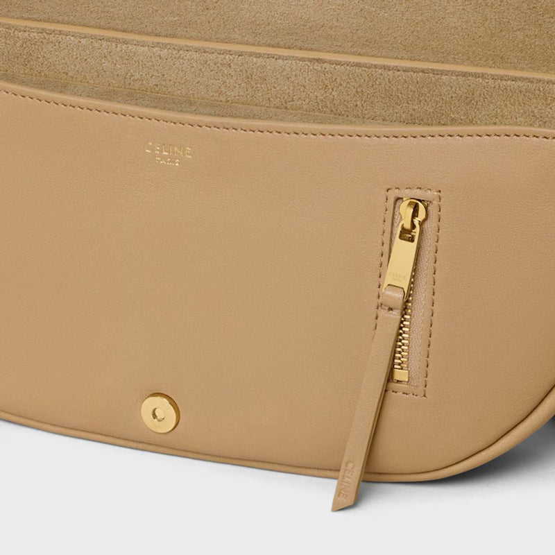 Celine Shoulder Bag — Beige Leather