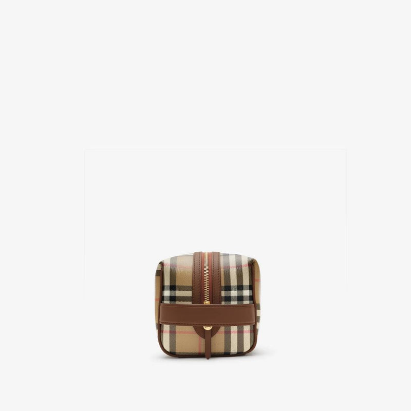 Burberry Archive Check Wallet — Beige