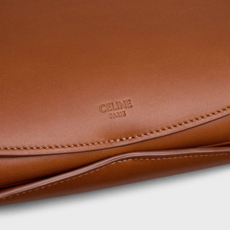 Celine H26 Shoulder Bag — Tan Leather