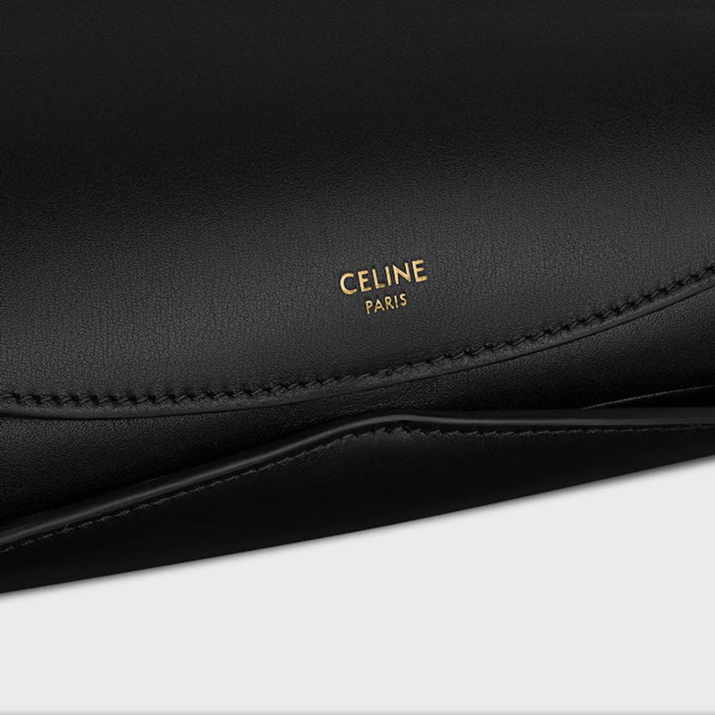 Celine Shoulder Bag — Black Leather