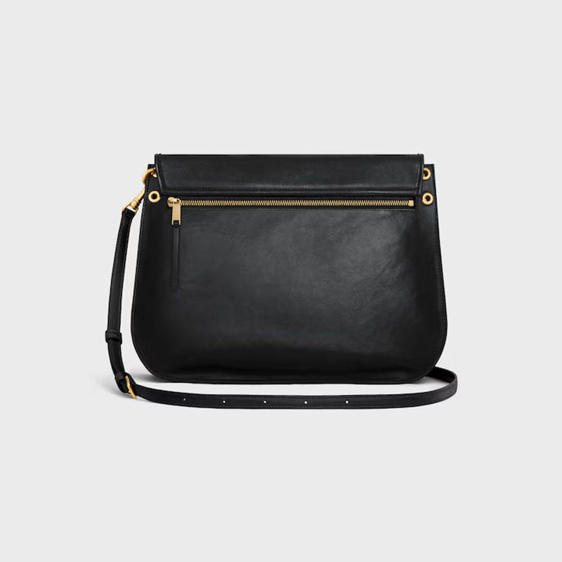 Celine Shoulder Bag — Black Leather