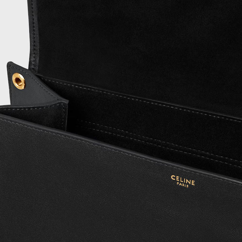 Celine Shoulder Bag — Black Leather