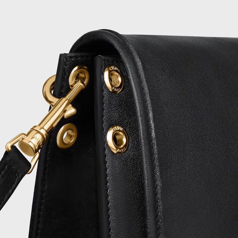 Celine Shoulder Bag — Black Leather
