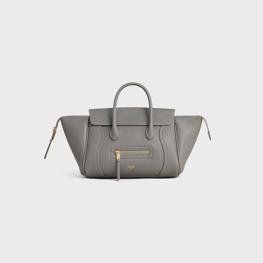 Celine Top Handle Bag — Gray Leather