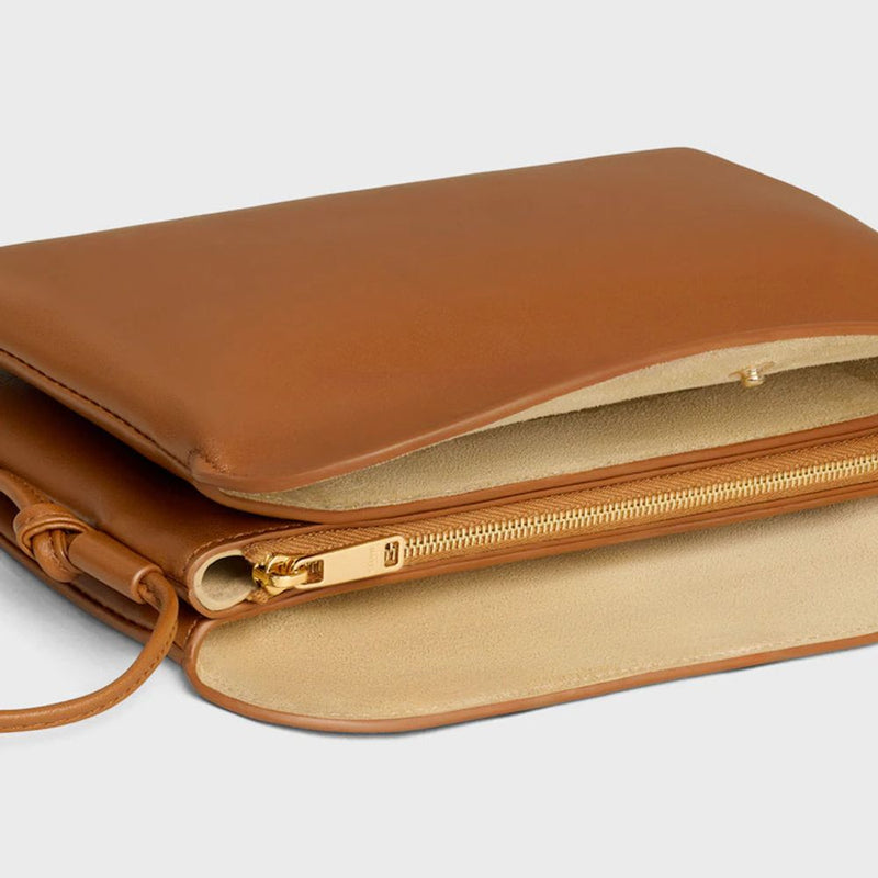 Celine Caramel Leather Shoulder Bag —
