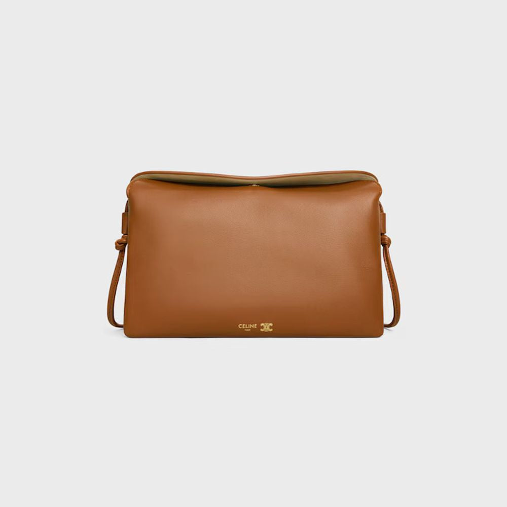 Celine Caramel Leather Shoulder Bag —