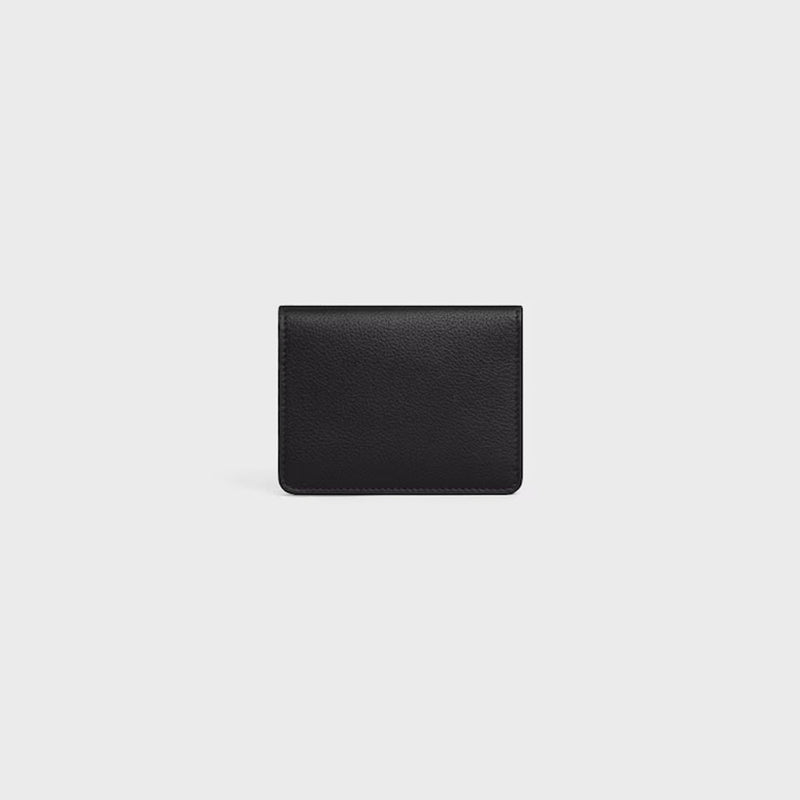 Celine Card Case — Black Grain Leather Cases