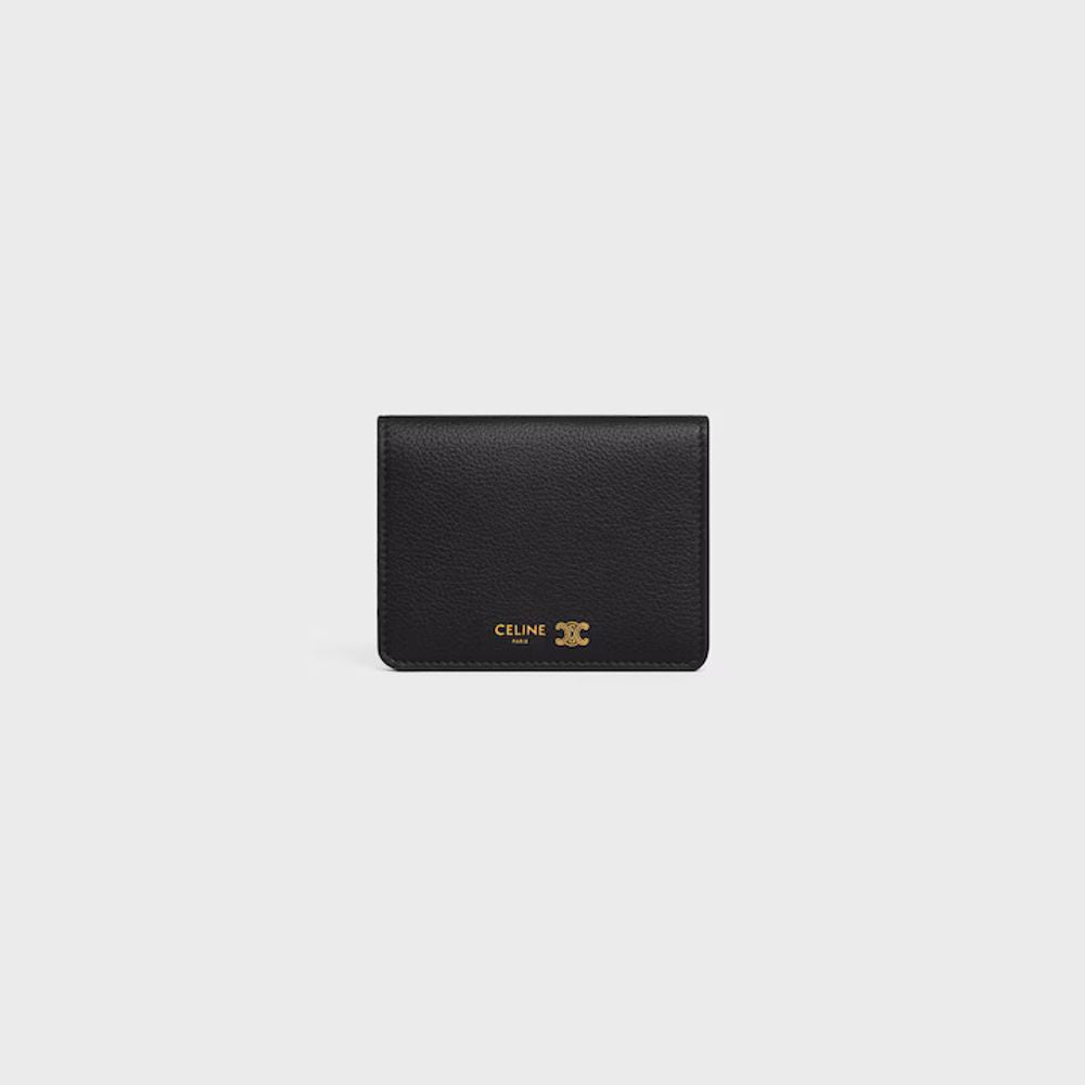 Celine Card Case — Black Grain Leather Cases