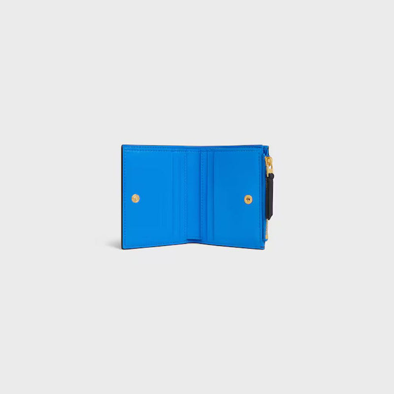 Celine Grained Leather Logo Clutch — Black