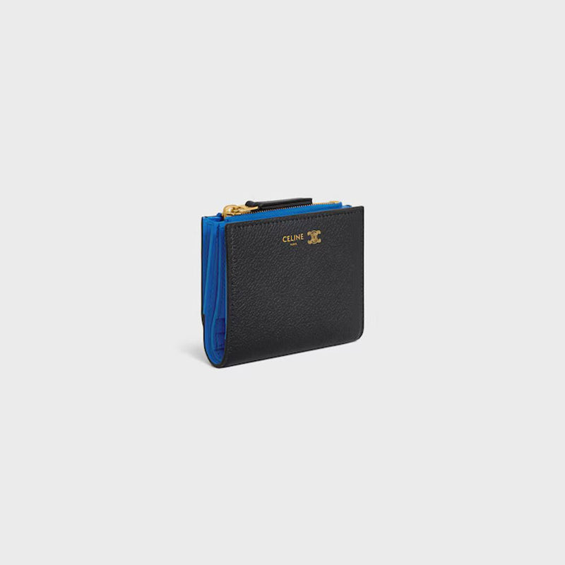 Celine Grained Leather Logo Clutch — Black