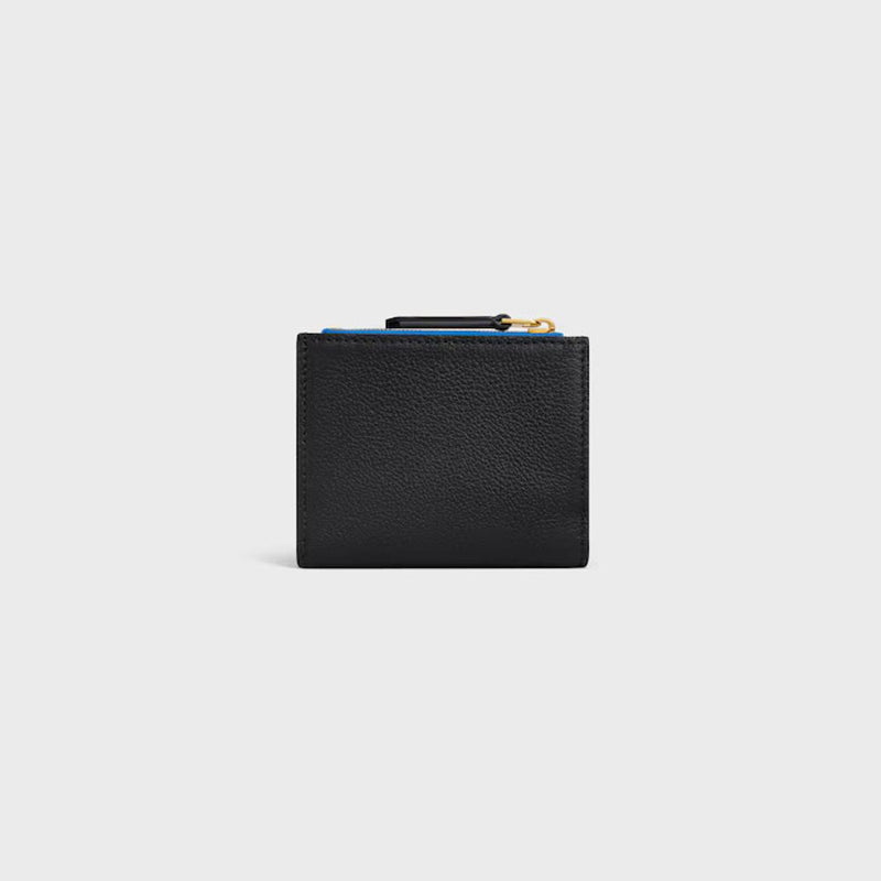 Celine Grained Leather Logo Clutch — Black