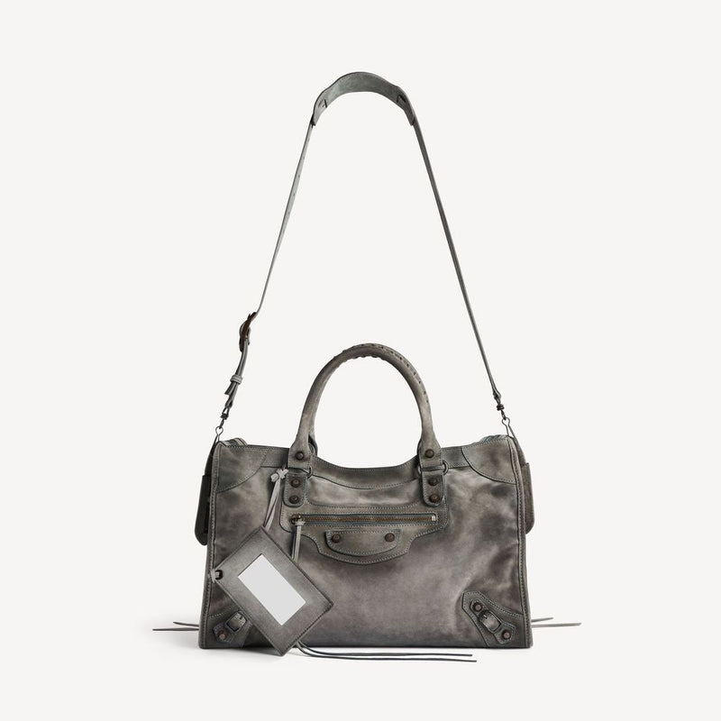 Balenciaga H26 Shoulder Bag — Gray Leather