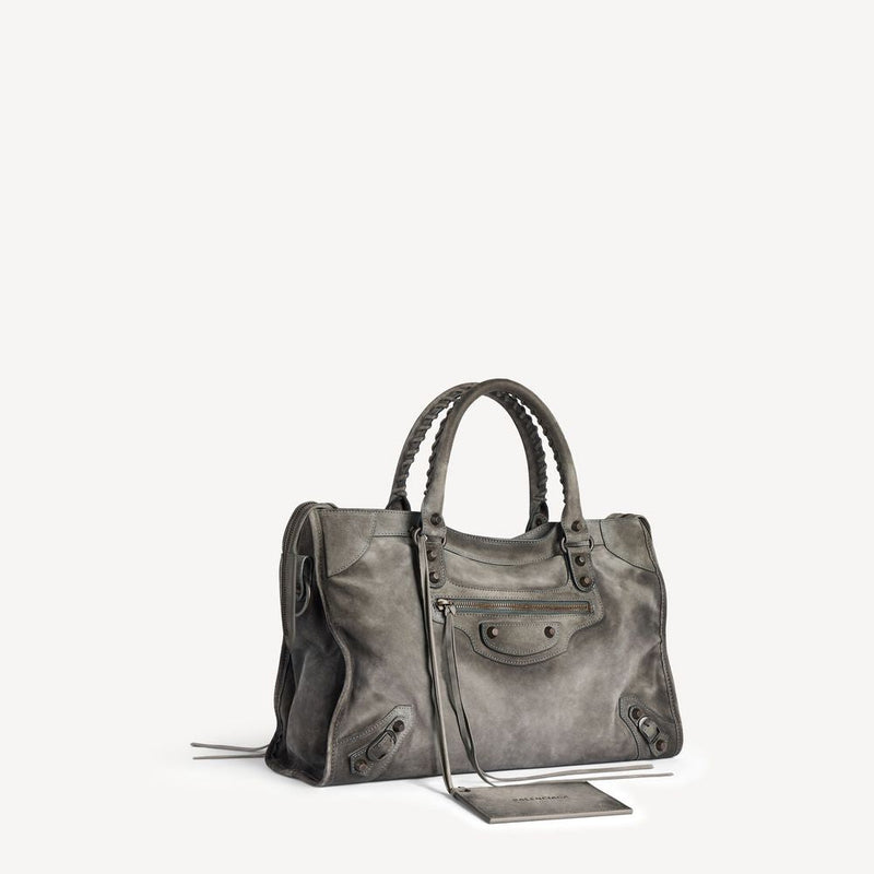 Balenciaga H26 Shoulder Bag — Gray Leather
