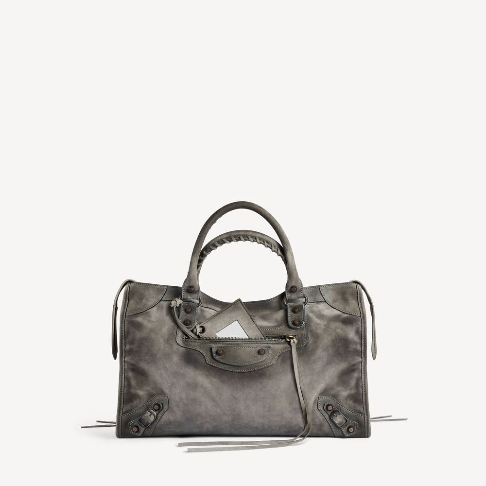 Balenciaga H26 Shoulder Bag — Gray Leather