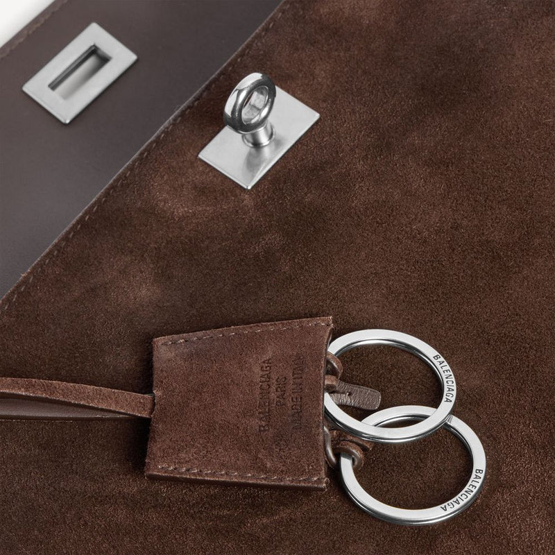 Balenciaga H26 Shoulder Bag — Brown Suede