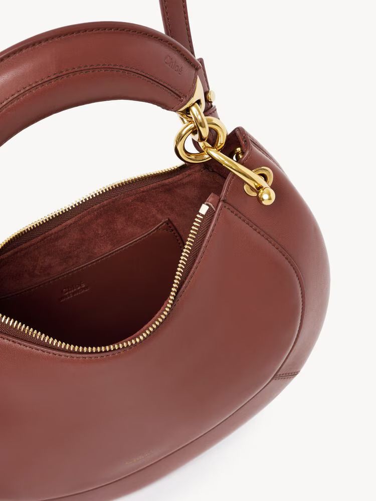 Chloé H26 Shoulder Bag — Burgundy Leather