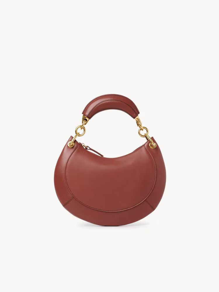 Chloé H26 Shoulder Bag — Burgundy Leather