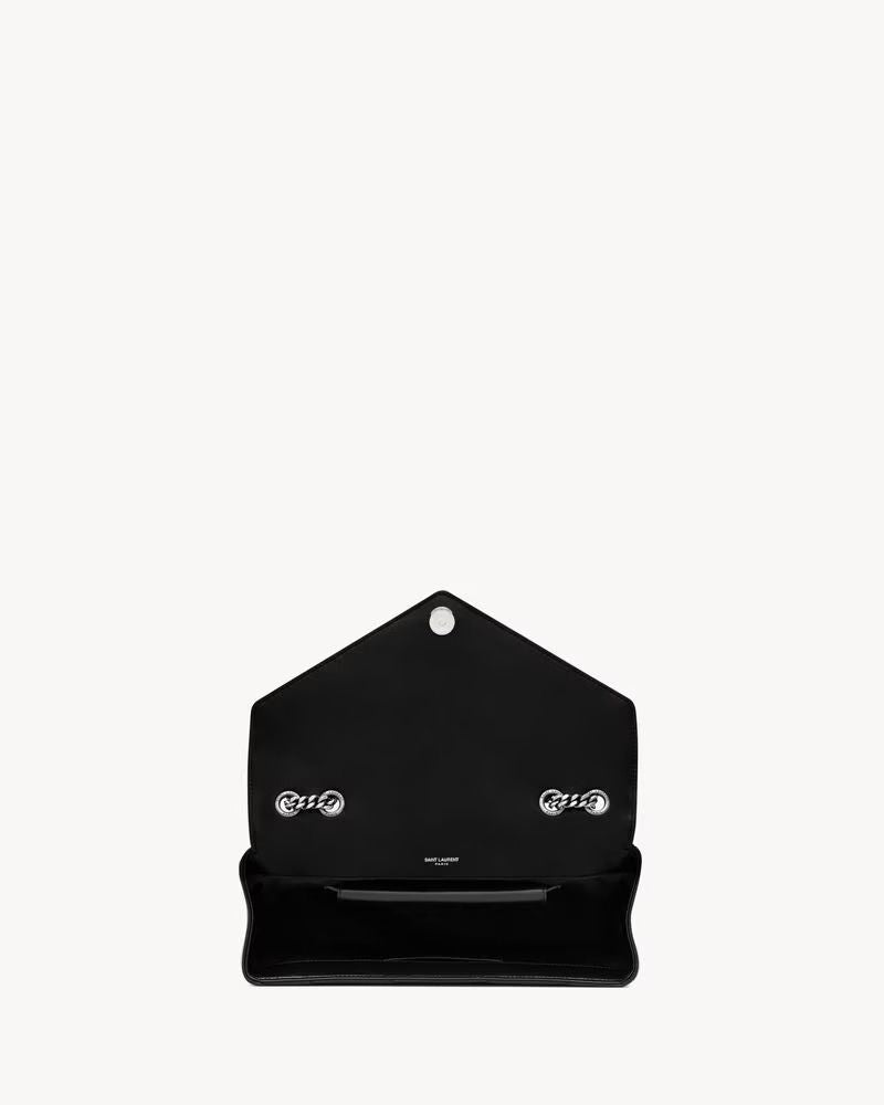 Saint Laurent Shoulder Bag — Black Leather