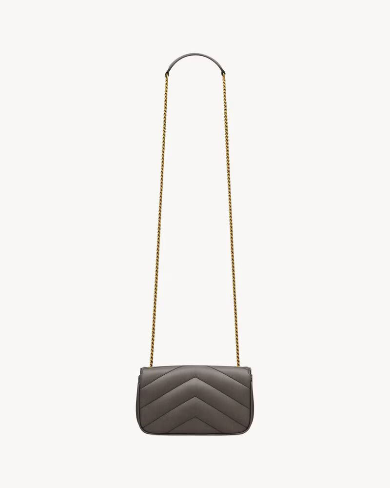 Saint Laurent Shoulder Bag — Bronze Quilted Leather