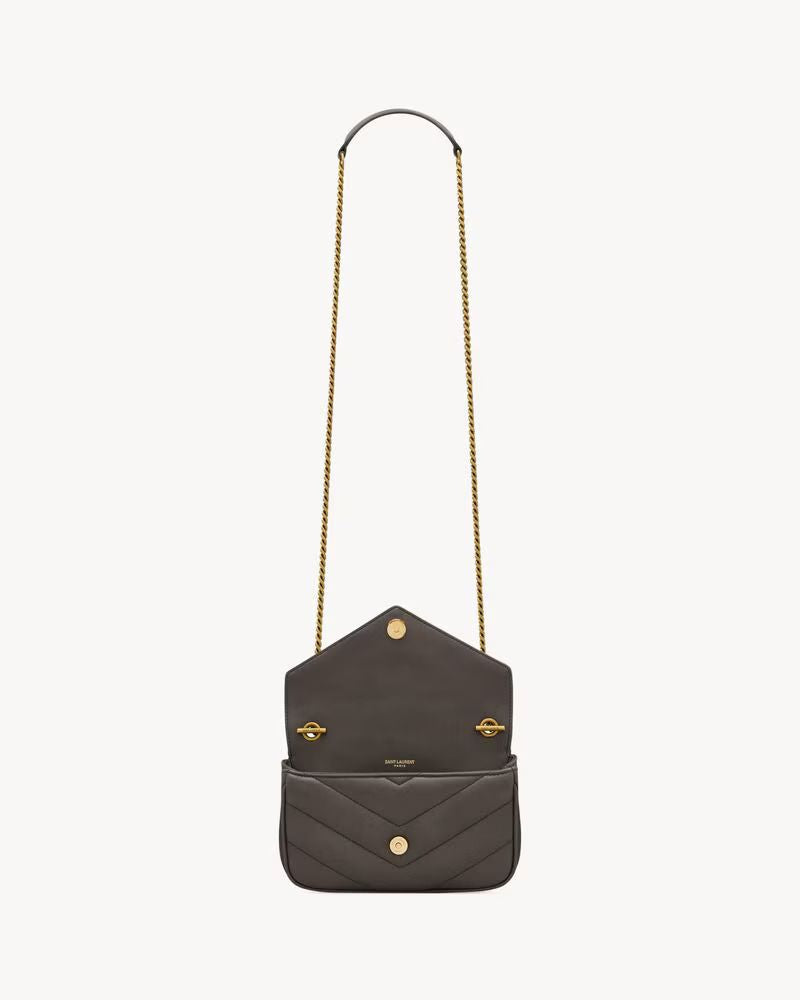 Saint Laurent Shoulder Bag — Bronze Quilted Leather