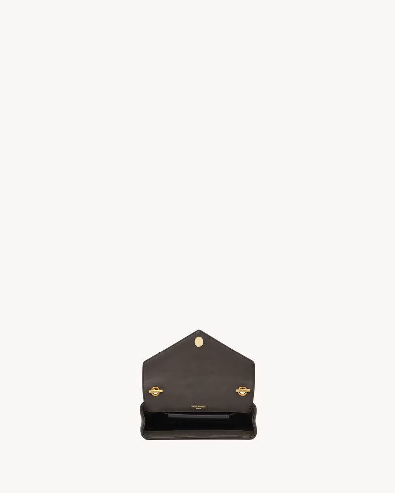 Saint Laurent Shoulder Bag — Bronze Quilted Leather