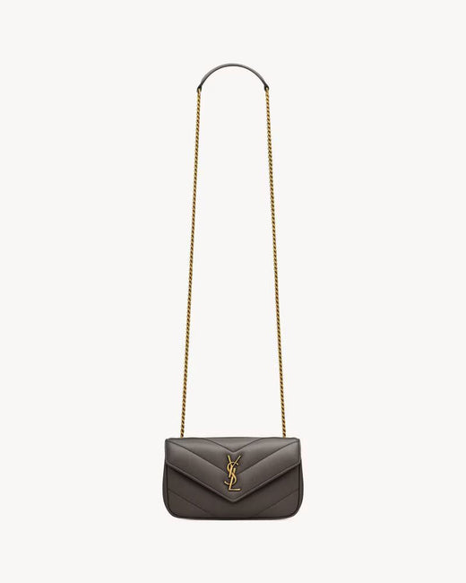 Saint Laurent Shoulder Bag — Bronze Quilted Leather