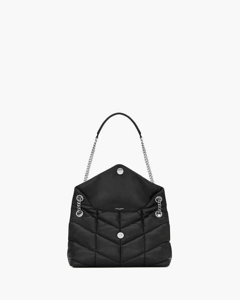 Saint Laurent Sac Sl Shoulder Bag — Black Leather