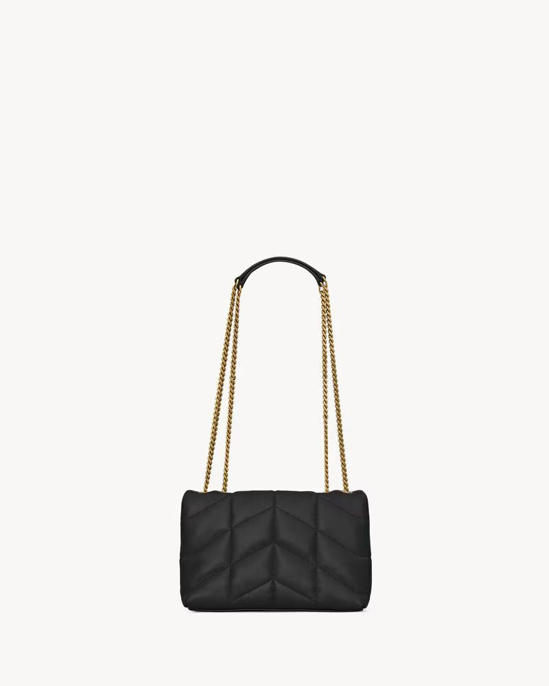 Saint Laurent Shoulder Bag — Black Quilted Nylon