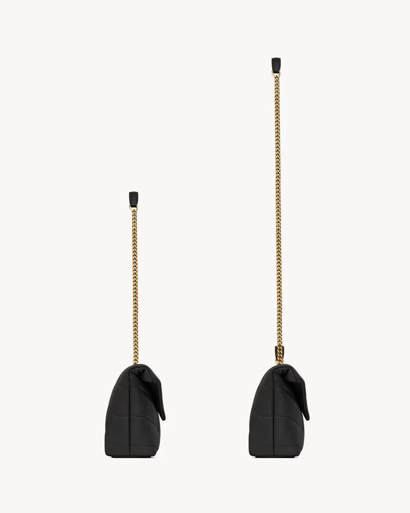 Saint Laurent Shoulder Bag — Black Quilted Nylon