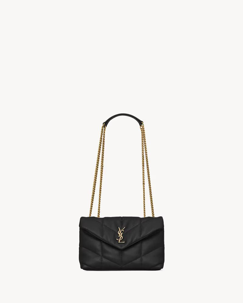 Saint Laurent Shoulder Bag — Black Quilted Nylon