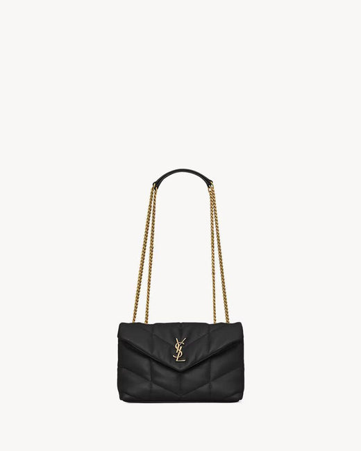Saint Laurent Shoulder Bag — Black Quilted Nylon