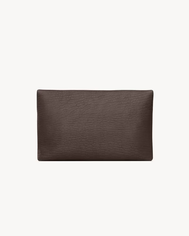 Saint Laurent Sl H26 Clutch — Brown Leather