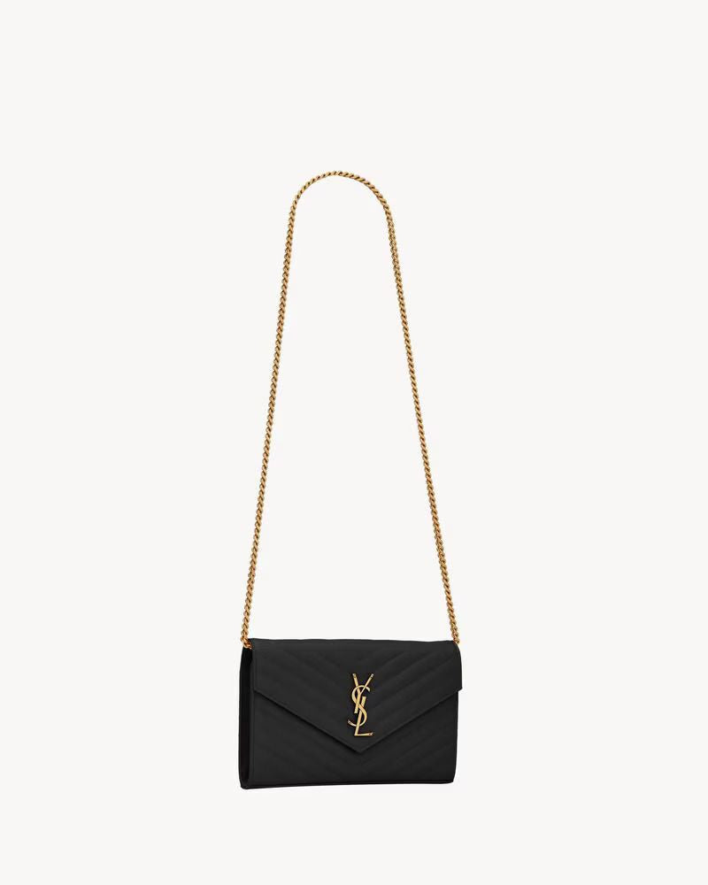 Saint Laurent Sl Shoulder Bag — Black Leather